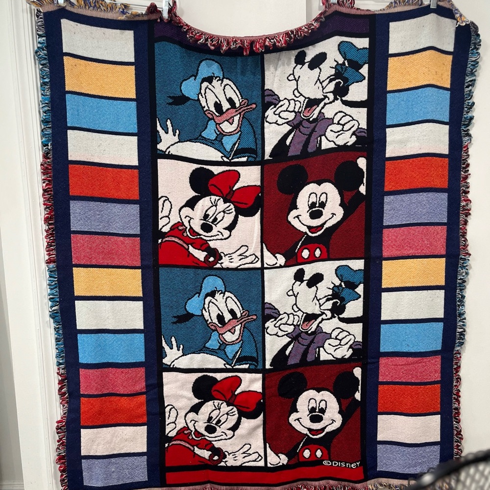 Vintage Beacon x Disney Mickey‎ and Characters Throw Blanket